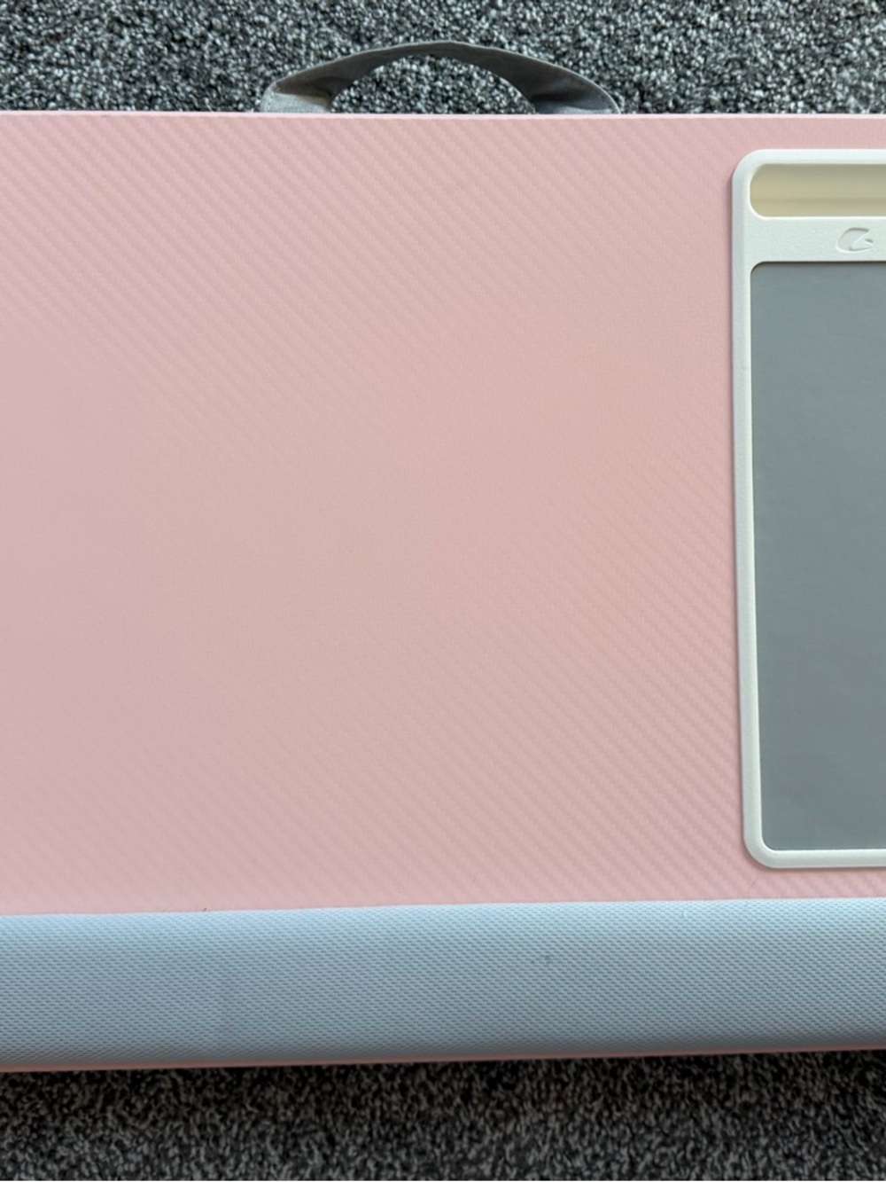 Portable Lap Desk with Pink Top and Gray Pad